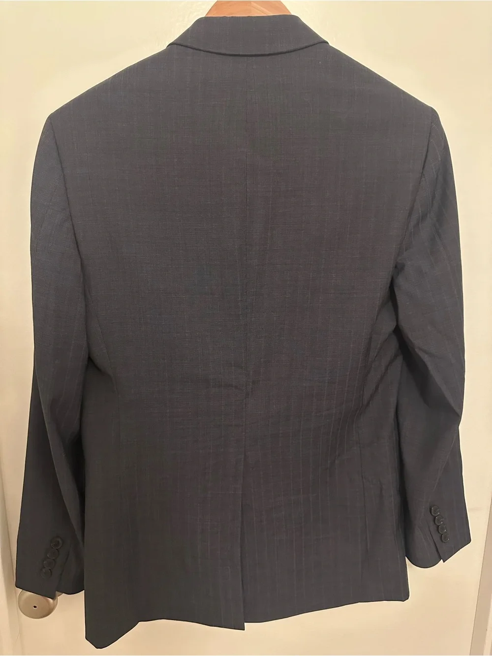 Theory 38R 100% Wool Navy Striped Sport Coat Blazer